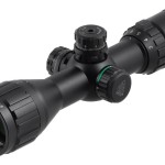 UTG 3-9x32 Compact CQB Bug Buster AO RGB Scope with Med. Picatinny Rings, 2" Sunshade